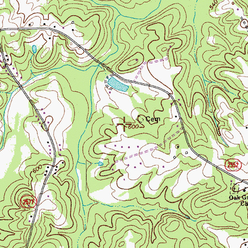 Topographic Map of Leviva, NC