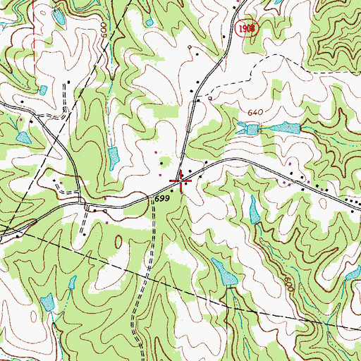 Topographic Map of Poteat School (historical), NC
