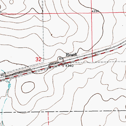 Topographic Map of Heath, CO