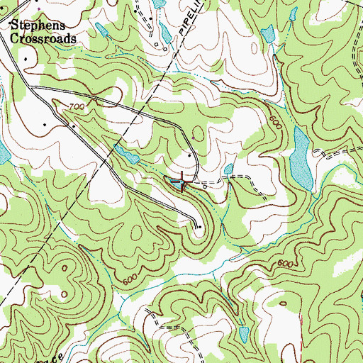 Topographic Map of Guerrant Springs, NC