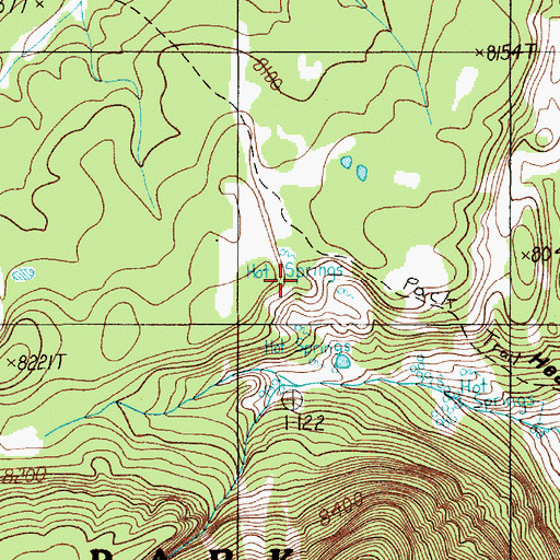 Topographic Map of Heart Lake Geyser Basin - Upper Group, WY