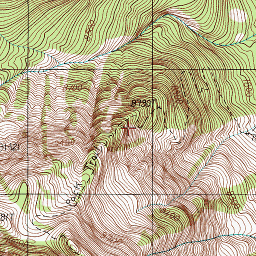 Topographic Map of Columbia Spring, WY