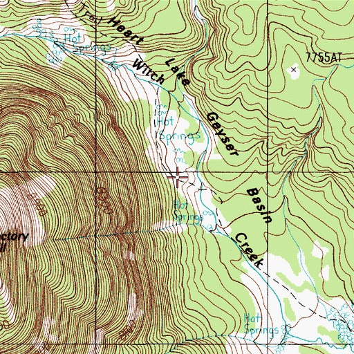 Topographic Map of Double Spring, WY