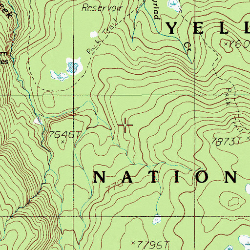 Topographic Map of Chinaman Spring, WY