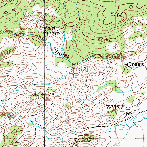 Topographic Map of Terrace Hot Spring, WY