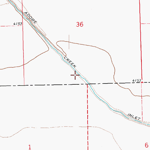 Topographic Map of Adobe Creek Inlet, CO