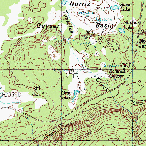 Topographic Map of Medusa Spring, WY