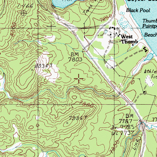 Topographic Map of Big Cone Spring, WY