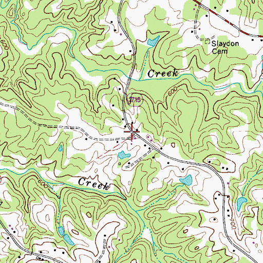 Topographic Map of Glenn School (historical), NC
