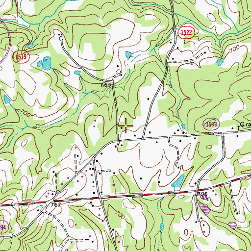 Topographic Map of Barnes School (historical), NC