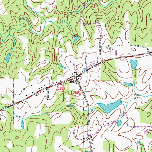 Topographic Map of Grassy Springs School (historical), NC
