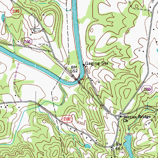 Topographic Map of Dead Timbers Ford, NC