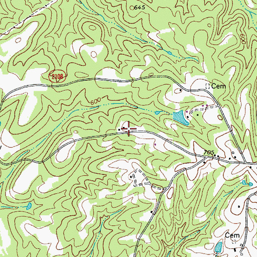 Topographic Map of Galloway School (historical), NC