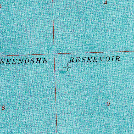 Topographic Map of Neenoshe Reservoir, CO