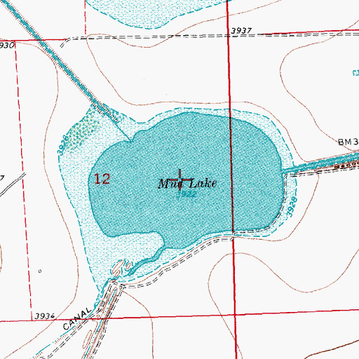 Topographic Map of Mud Lake, CO
