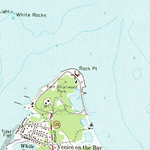 Topographic Map of Battery Hartshorne (historical), MD