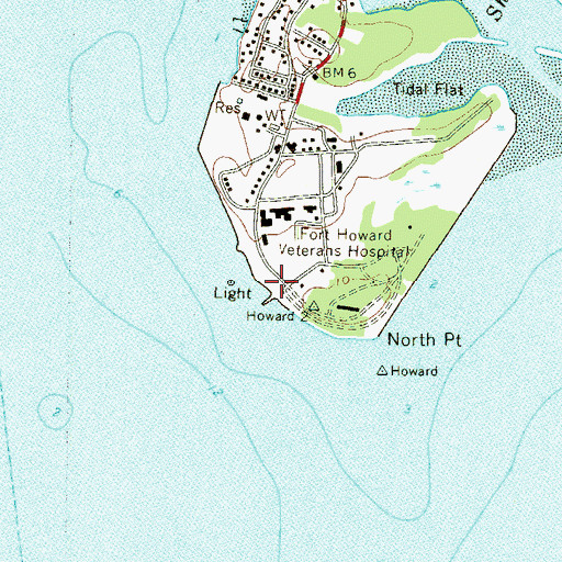 Topographic Map of Battery Lazear (historical), MD