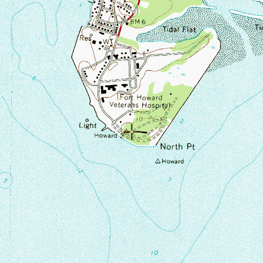 Topographic Map of Battery Nicholson (historical), MD