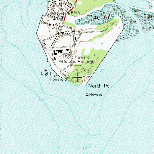 Topographic Map of Battery Stricker (historical), MD