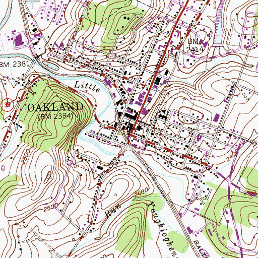 Topographic Map of Station 9 Rescue Squad, MD