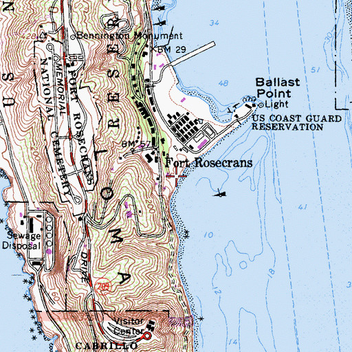 Topographic Map of Battery McGrath (historical), CA