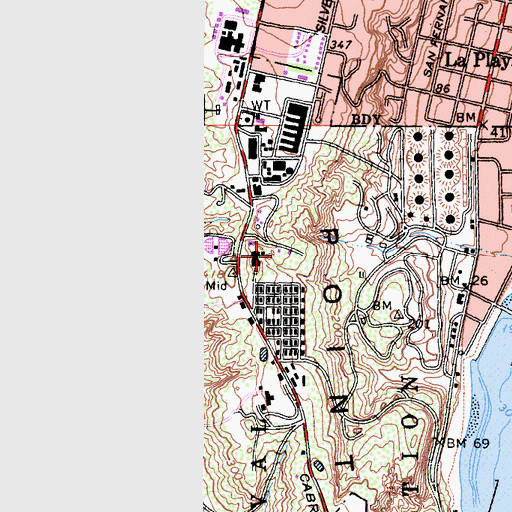 Topographic Map of Battery Whistler (historical), CA