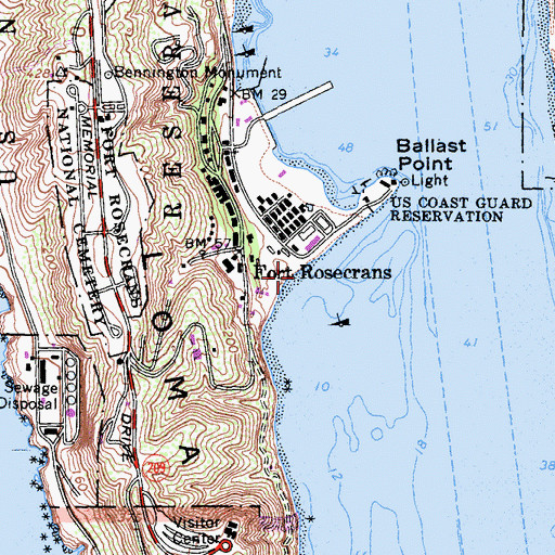 Topographic Map of Battery Wilkeson (historical), CA