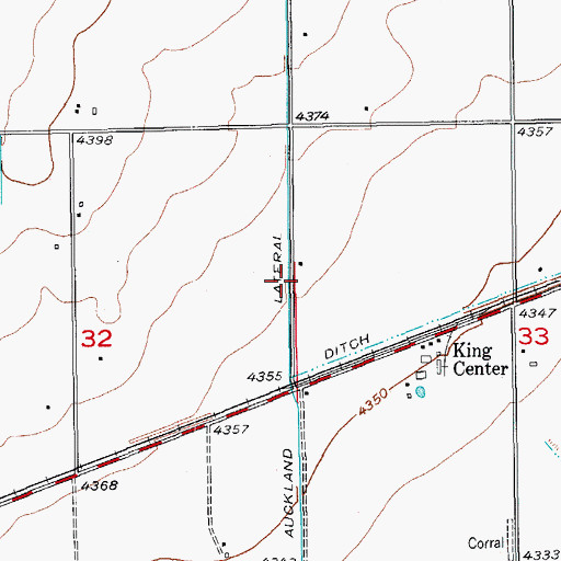 Topographic Map of Auckland Lateral, CO