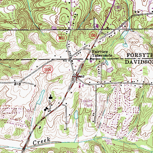 Topographic Map of Walks (historical), NC