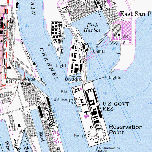 Topographic Map of Battery Lodor (historical), CA