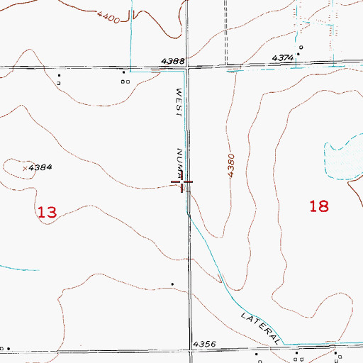 Topographic Map of West Numa Lateral, CO