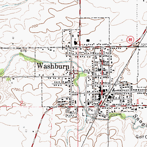 Topographic Map of Lutheran Cemetery, IL