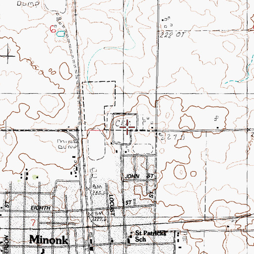 Topographic Map of Minonk Cemetery, IL