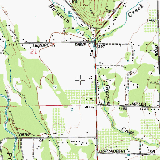 Topographic Map of Mount Hood Community Cemetery, OR