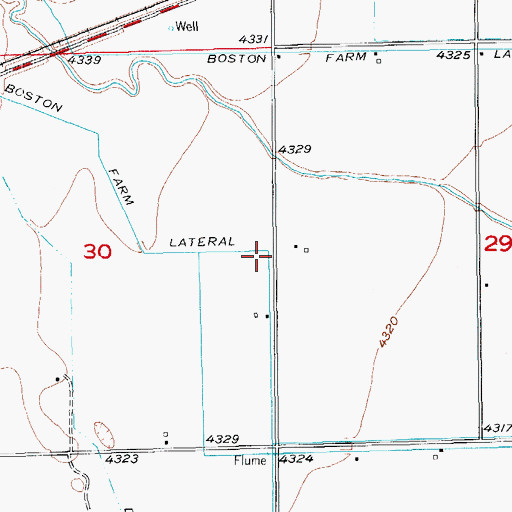 Topographic Map of Boston Farm Lateral, CO