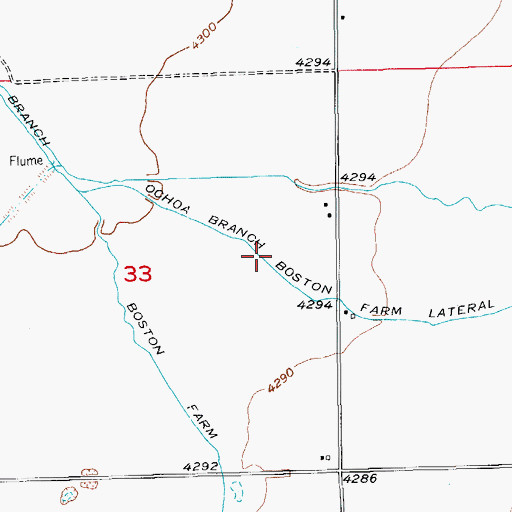 Topographic Map of Ochoa Branch Boston Farm Lateral, CO