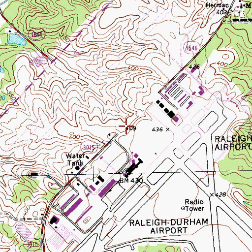 Topographic Map of Adams Crossroads, NC