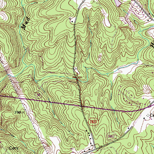 Topographic Map of Thompsons Mill (historical), NC