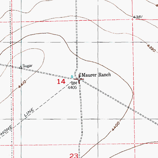 Topographic Map of Maurer Ranch, CO