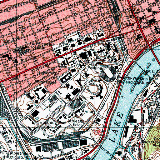 Topographic Map of McClung Tower, TN