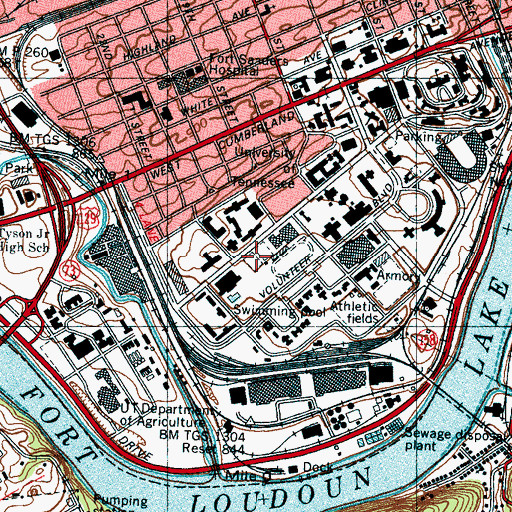 Topographic Map of Sports Bubble, TN