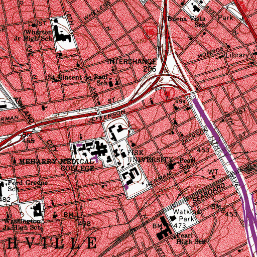 Topographic Map of Shane Hall, TN