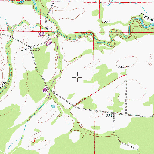 Topographic Map of Township of Big Bottom-Wycough-Logan, AR