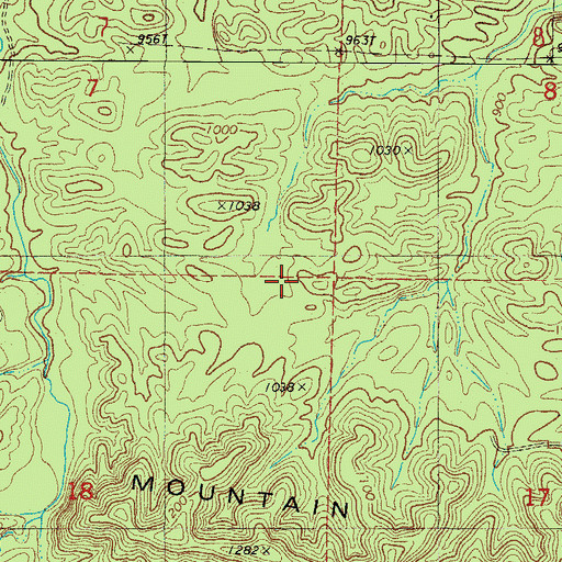 Topographic Map of Township of Black Springs, AR