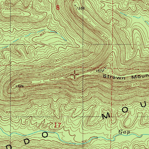 Topographic Map of Township of Caddo Gap, AR