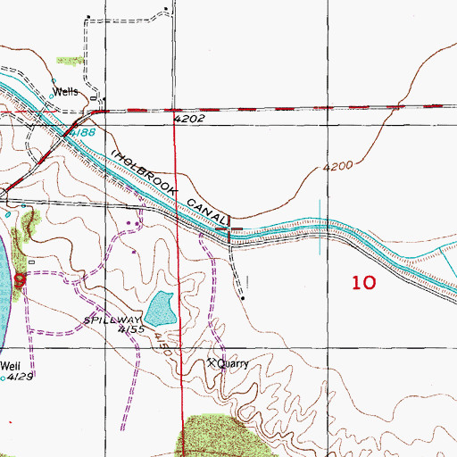 Topographic Map of Lake Canal, CO