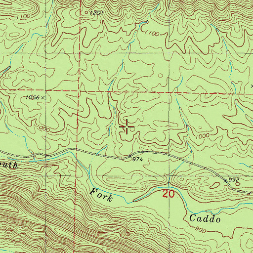 Topographic Map of Township of Hopper, AR