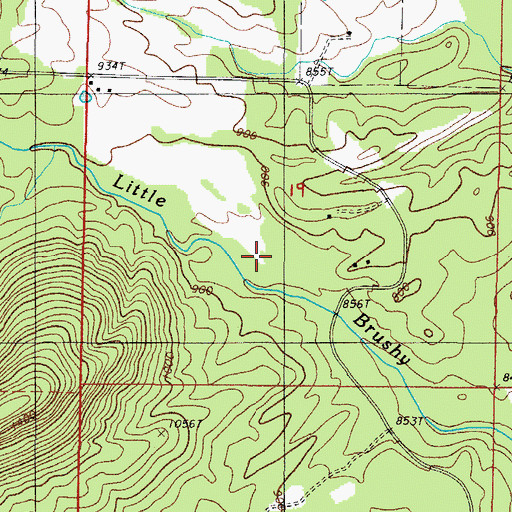 Topographic Map of Township of Oden, AR