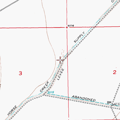 Topographic Map of Horse Creek Supply Canal, CO