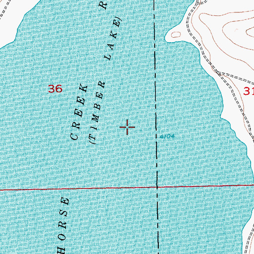 Topographic Map of Horse Creek Reservoir, CO
